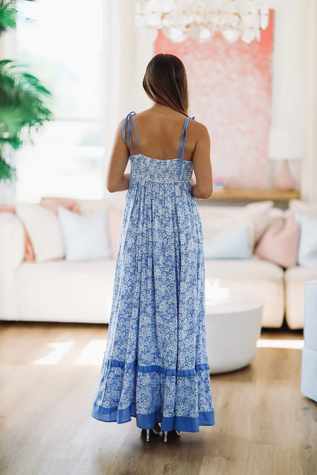Italian Coast Maxi Dress - Blue and White sold by Hazel & Olive product image thumbnail 3