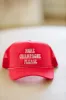 More Champagne Please Embroidered Trucker Hat - Pink sold by Hazel & Olive