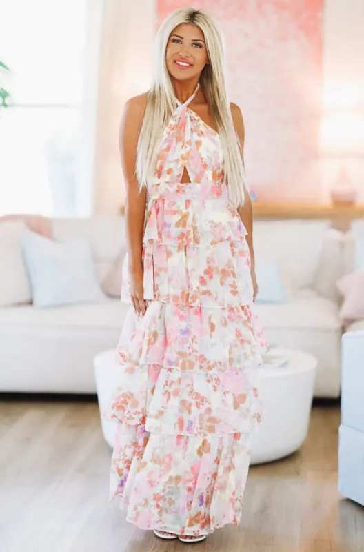 Stay True to You Maxi Dress - White, Yellow, Pink, Purple, Orange sold by Hazel & Olive