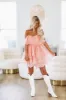 Steal You Away Mini Cocktail Dress - Peach sold by Hazel & Olive