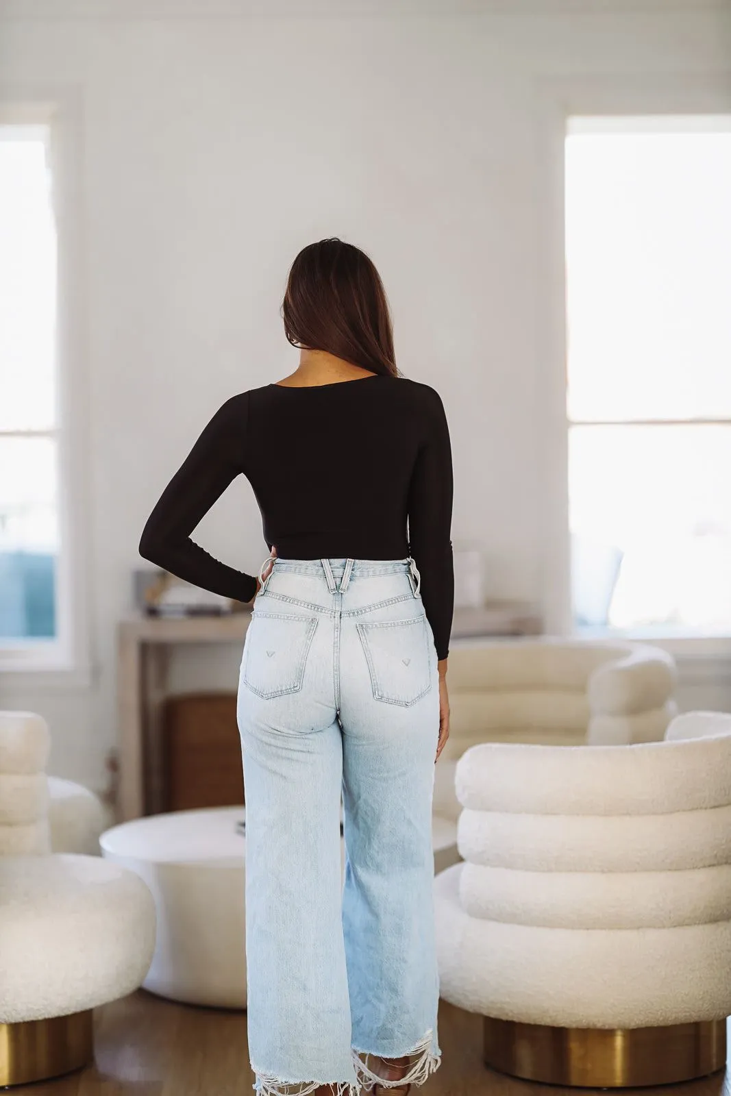 Snatched Square Neck Bodysuit - Black sold by Hazel & Olive product image thumbnail 3