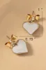 Bow Heart Earrings - Gold sold by Hazel & Olive