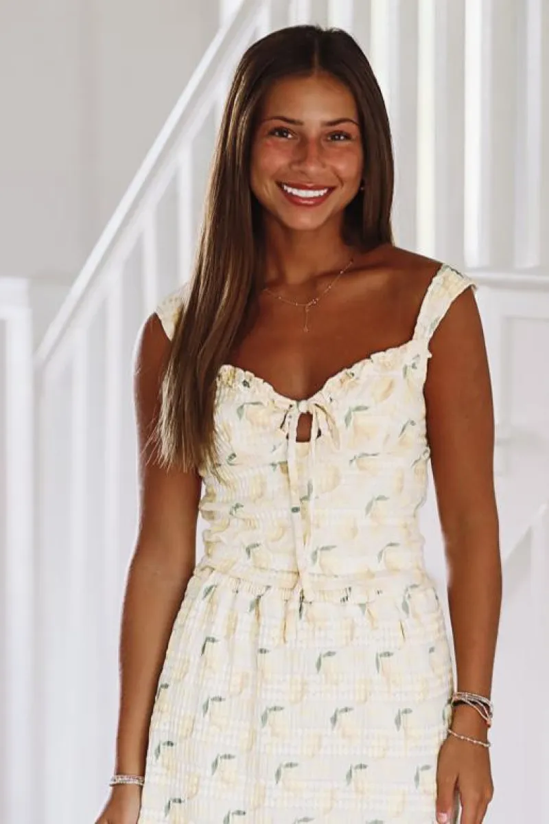 Lemon Squeeze Crop Top - Yellow sold by Hazel & Olive