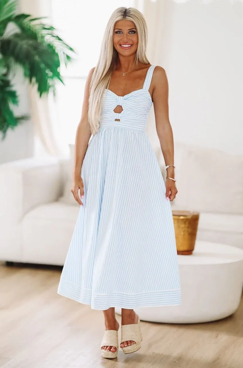 Sag Harbor Midi Dress - Blue and White sold by Hazel & Olive
