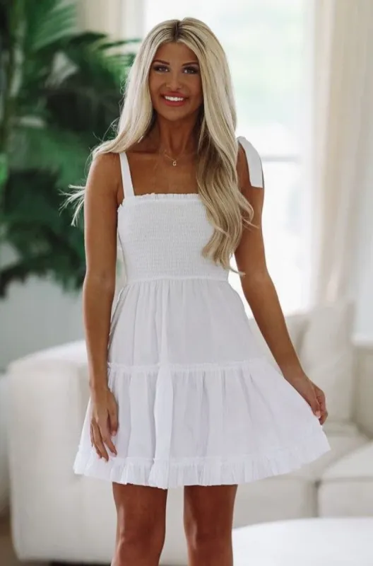 Longing For Love Mini Dress - White sold by Hazel & Olive
