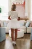 Here Comes the Sun Ruffled Mini Dress - White sold by Hazel & Olive