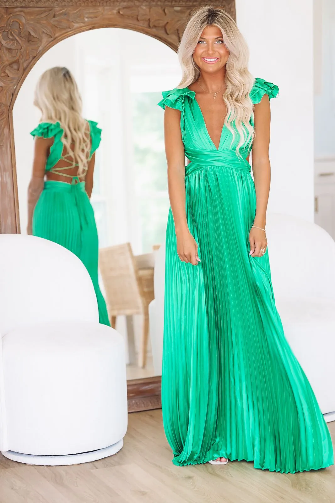 For Keeps Maxi Gown - Green (FINAL SALE) sold by Hazel & Olive product image thumbnail 5