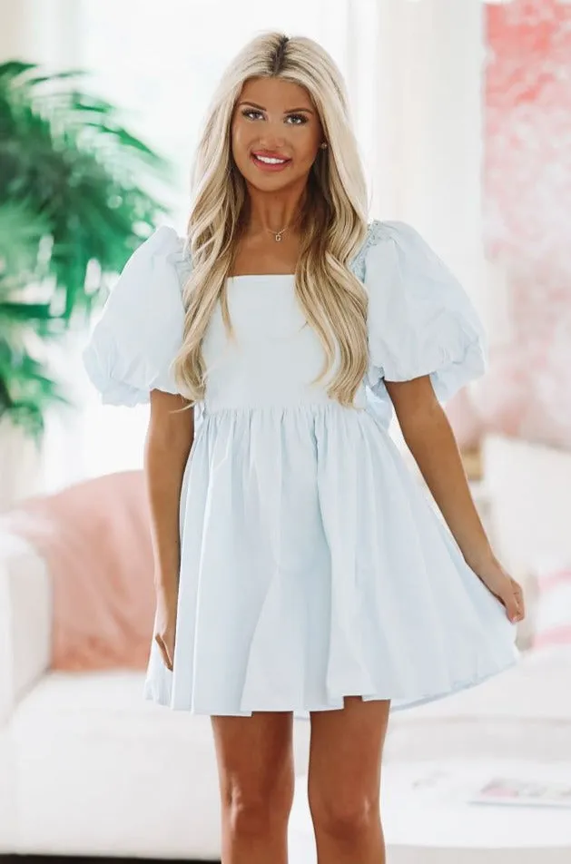 Around the Garden Mini Dress - Light Blue sold by Hazel & Olive product image thumbnail 2