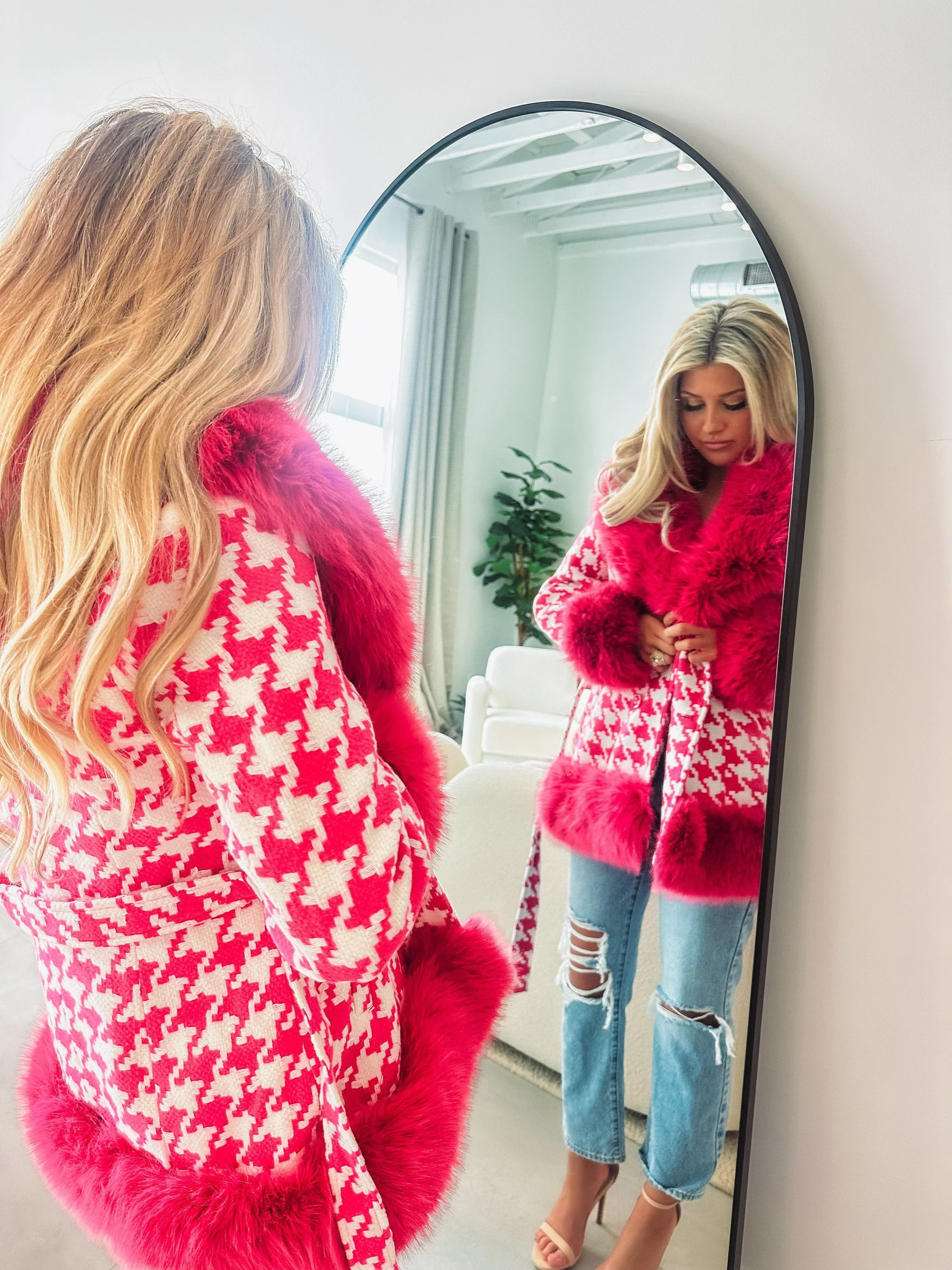 Exceptionally Chic Wool Coat - Pink sold by Hazel & Olive product image thumbnail 2