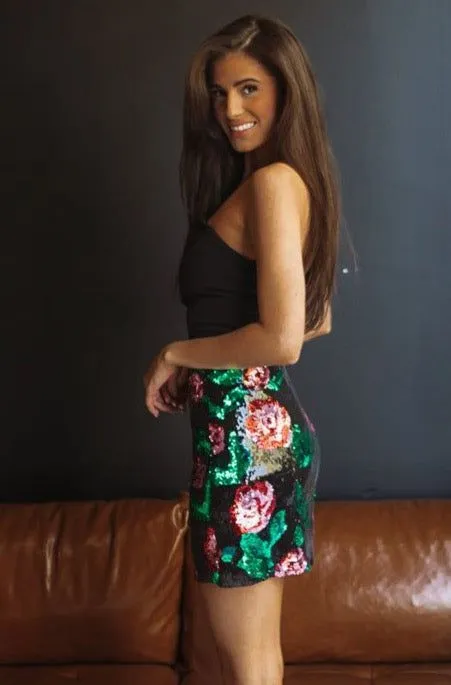 Party Season Mini Skirt - Black sold by Hazel & Olive