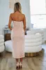 Blush Worthy Sequined Maxi Dress - Blush sold by Hazel & Olive