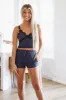 Lounge Gal Crop Top Bralette - Navy sold by Hazel & Olive