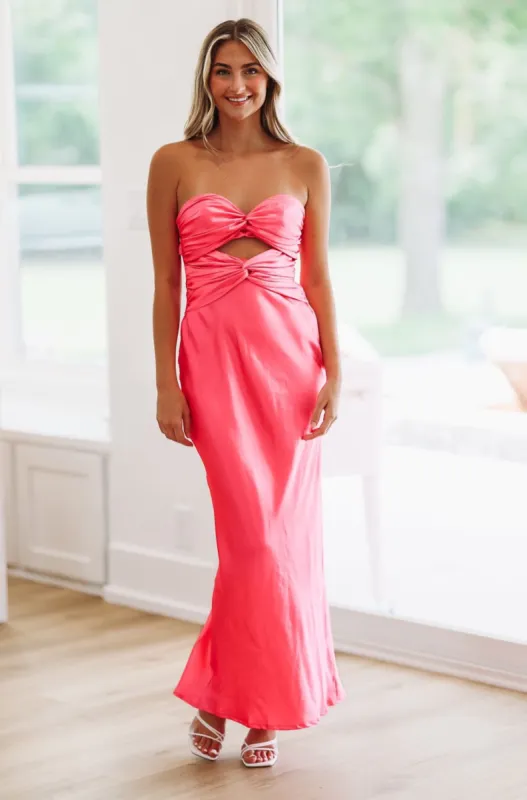 Hottie in Hot Pink Maxi Gown - Pink sold by Hazel & Olive