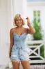 Denim Bustier Bodysuit - Denim sold by Hazel & Olive