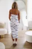 Dream Come True Midi Dress - White and Blue sold by Hazel & Olive