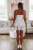 Well Fancy That Floral Mini Dress - Ivory, Blue, Purple sold by Hazel & Olive