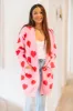 Heart on Your Sleeve Cardigan - Pink and Red sold by Hazel & Olive