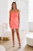 All Smiles Cocktail Mini Dress - Coral sold by Hazel & Olive
