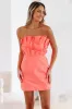 All Smiles Cocktail Mini Dress - Coral sold by Hazel & Olive