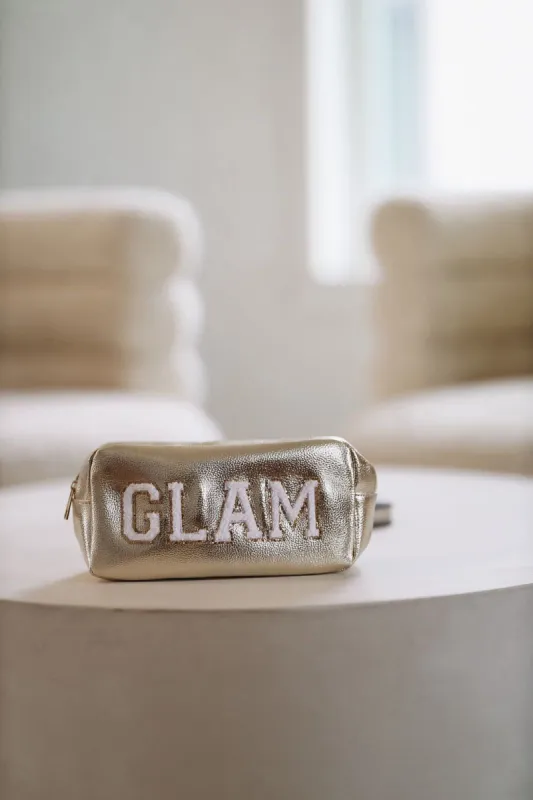 Glam Makeup Bag - Gold sold by Hazel & Olive