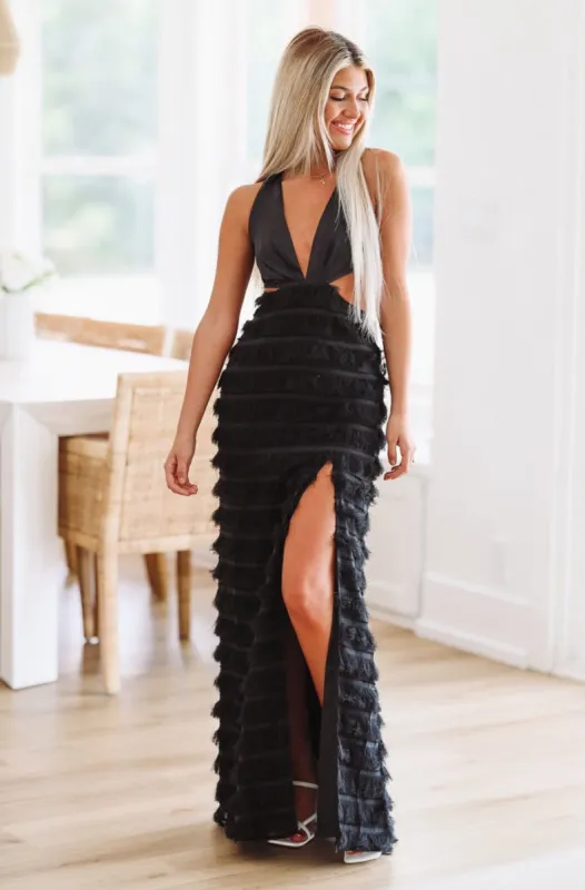 St Barts Bound Maxi Dress - Black sold by Hazel & Olive