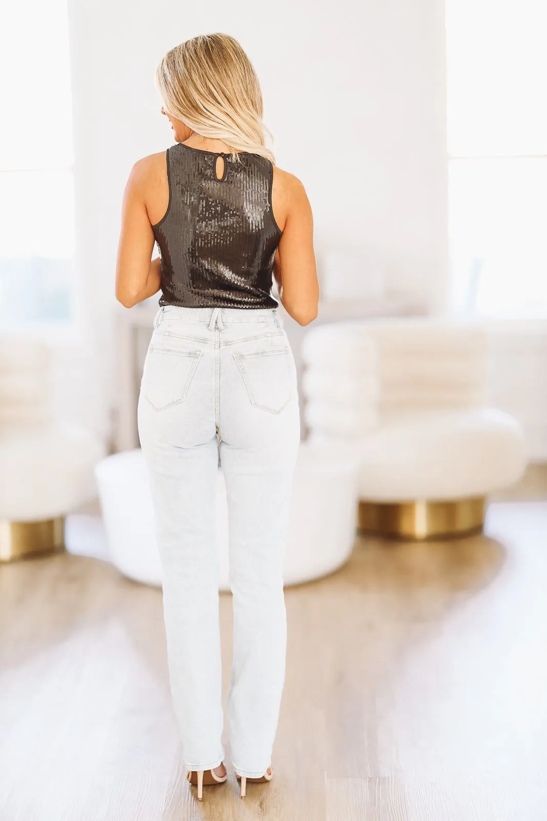 Sequin Bodysuit - Black sold by Hazel & Olive product image thumbnail 2