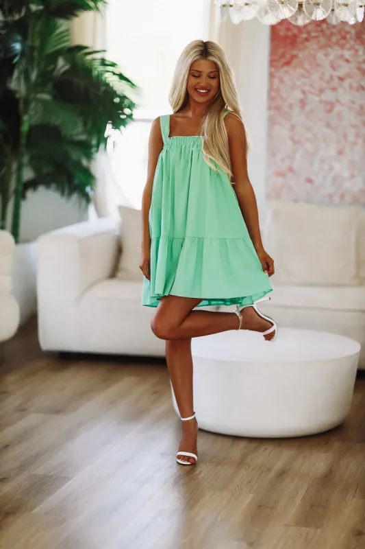 First Pick Mini Dress - Light Green sold by Hazel & Olive