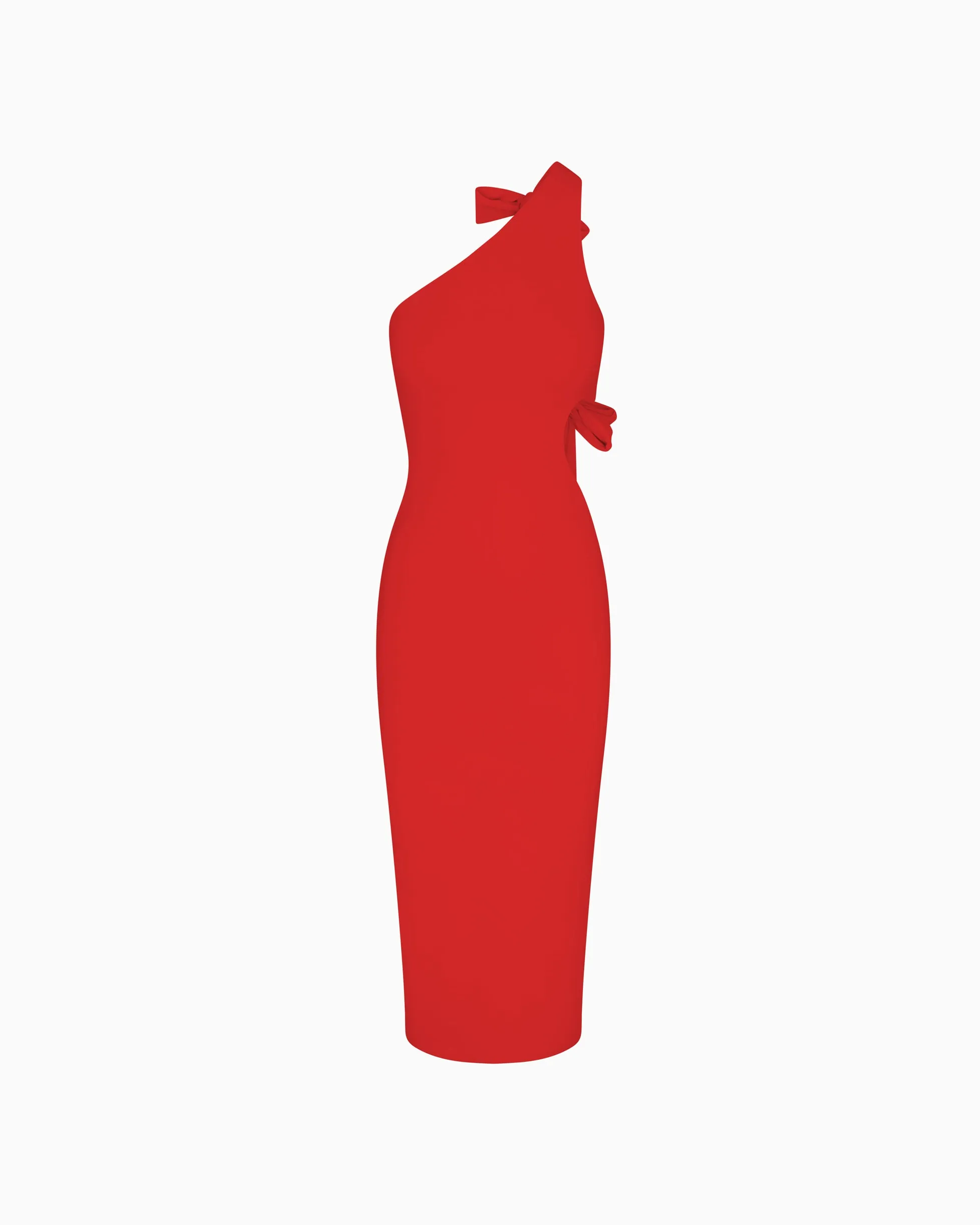 Smooth Stretch One Shoulder Midi Dress | Cherry sold by KHY