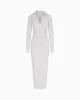 Smooth Stretch Ruched Maxi Dress | Light Grey sold by KHY