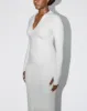 Smooth Stretch Ruched Maxi Dress | Light Grey sold by KHY