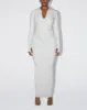 Smooth Stretch Ruched Maxi Dress | Light Grey sold by KHY