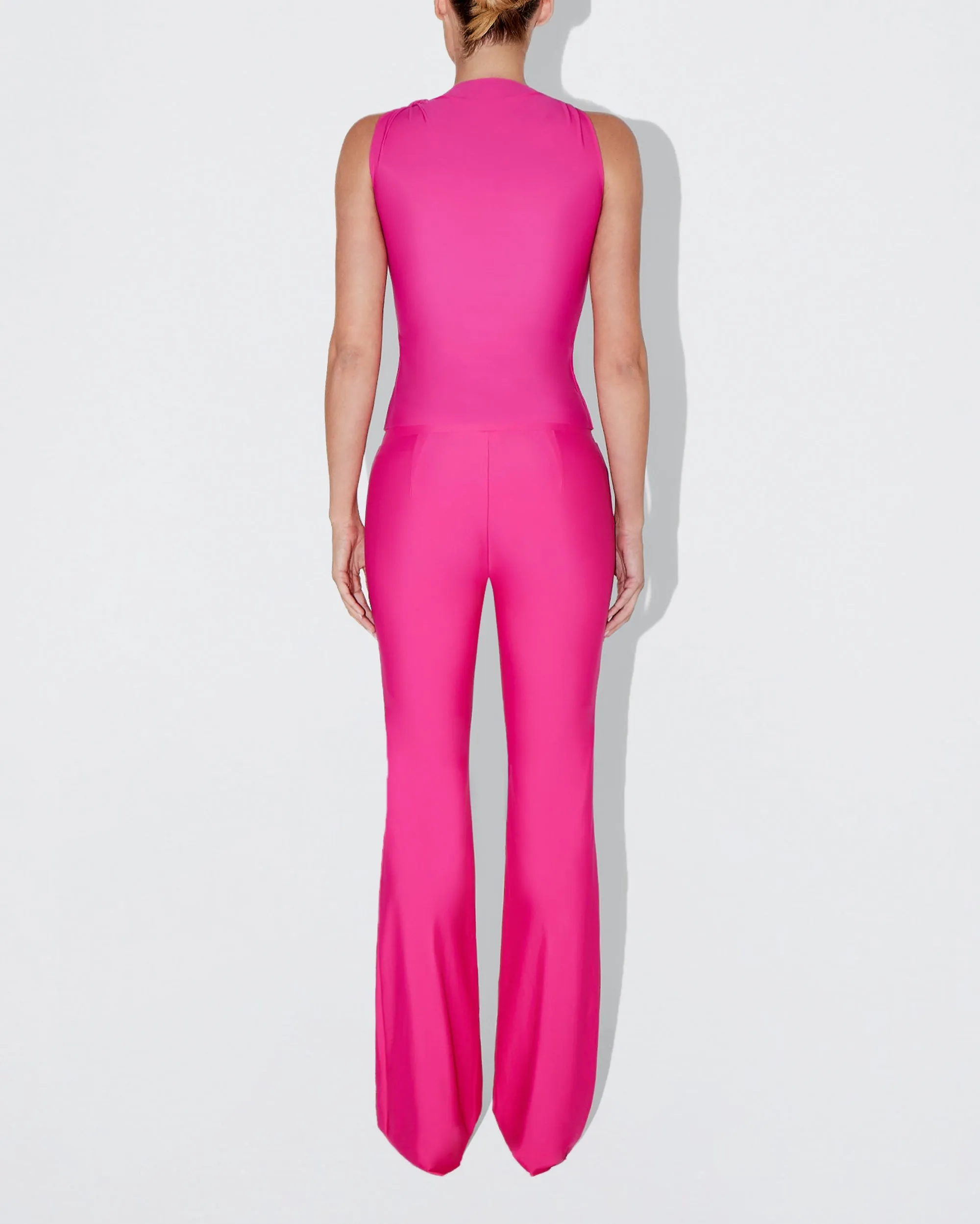 Sleek Stretch Knotted Top | Fuchsia sold by KHY product image thumbnail 4