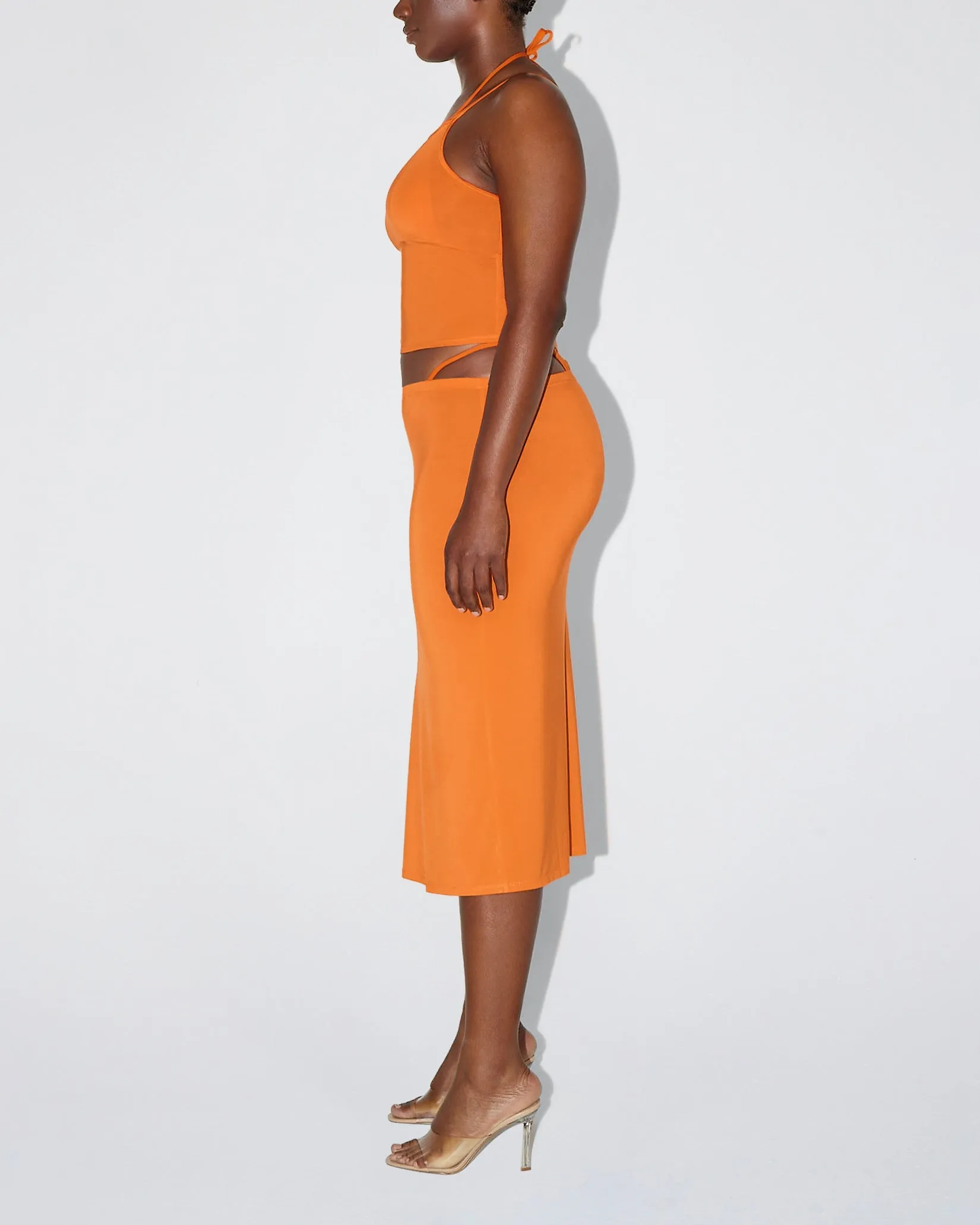 Soft Stretch Midi Skirt | Sunset sold by KHY product image thumbnail 3