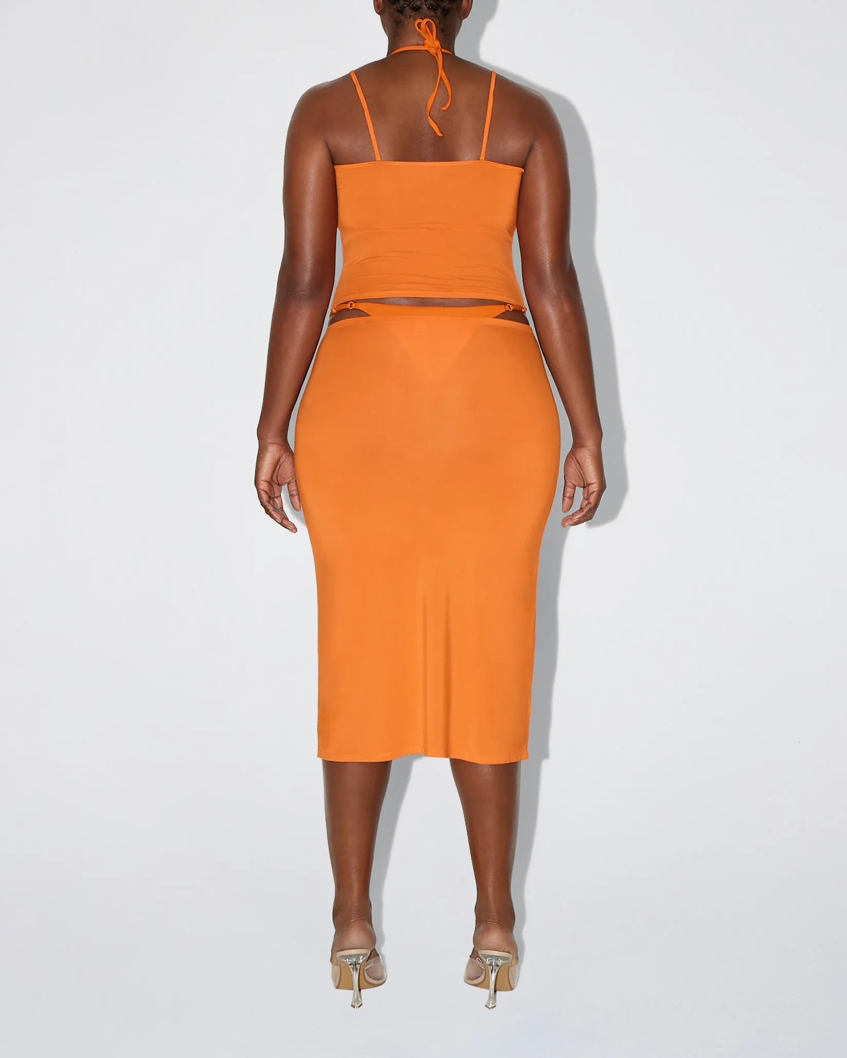 Soft Stretch Midi Skirt | Sunset sold by KHY product image thumbnail 4