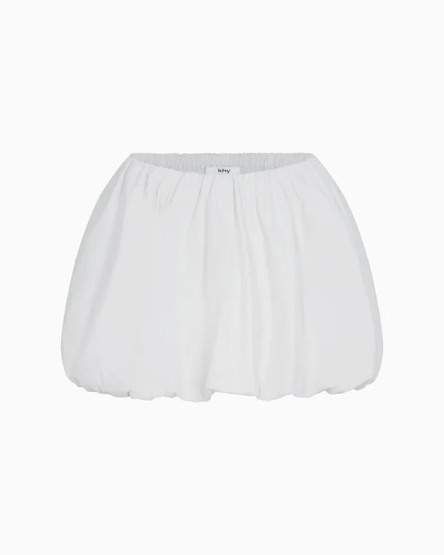 Poplin Bubble Mini Skirt | Light Grey sold by KHY
