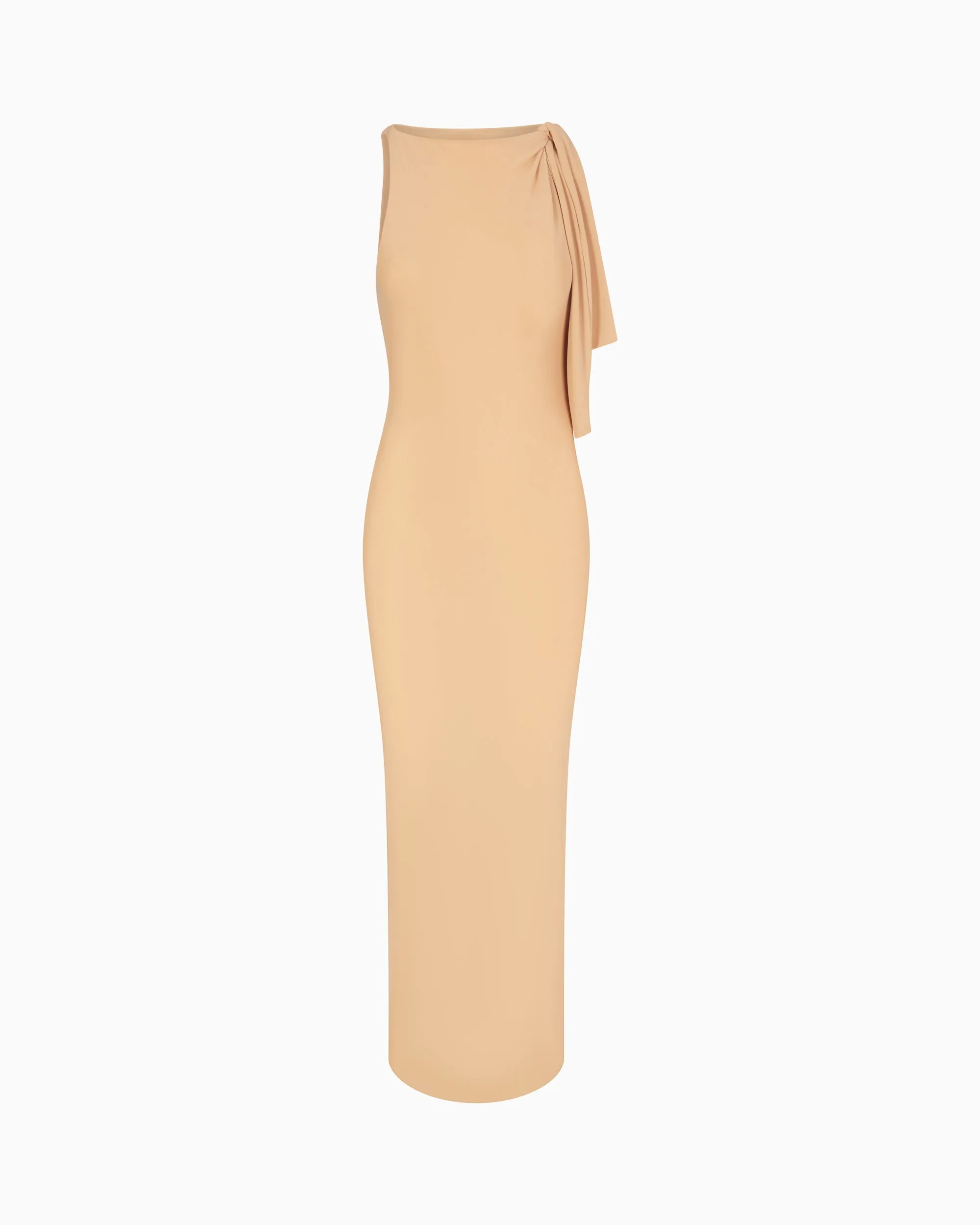 Mesh Stretch Knotted Maxi Dress | Nude sold by KHY