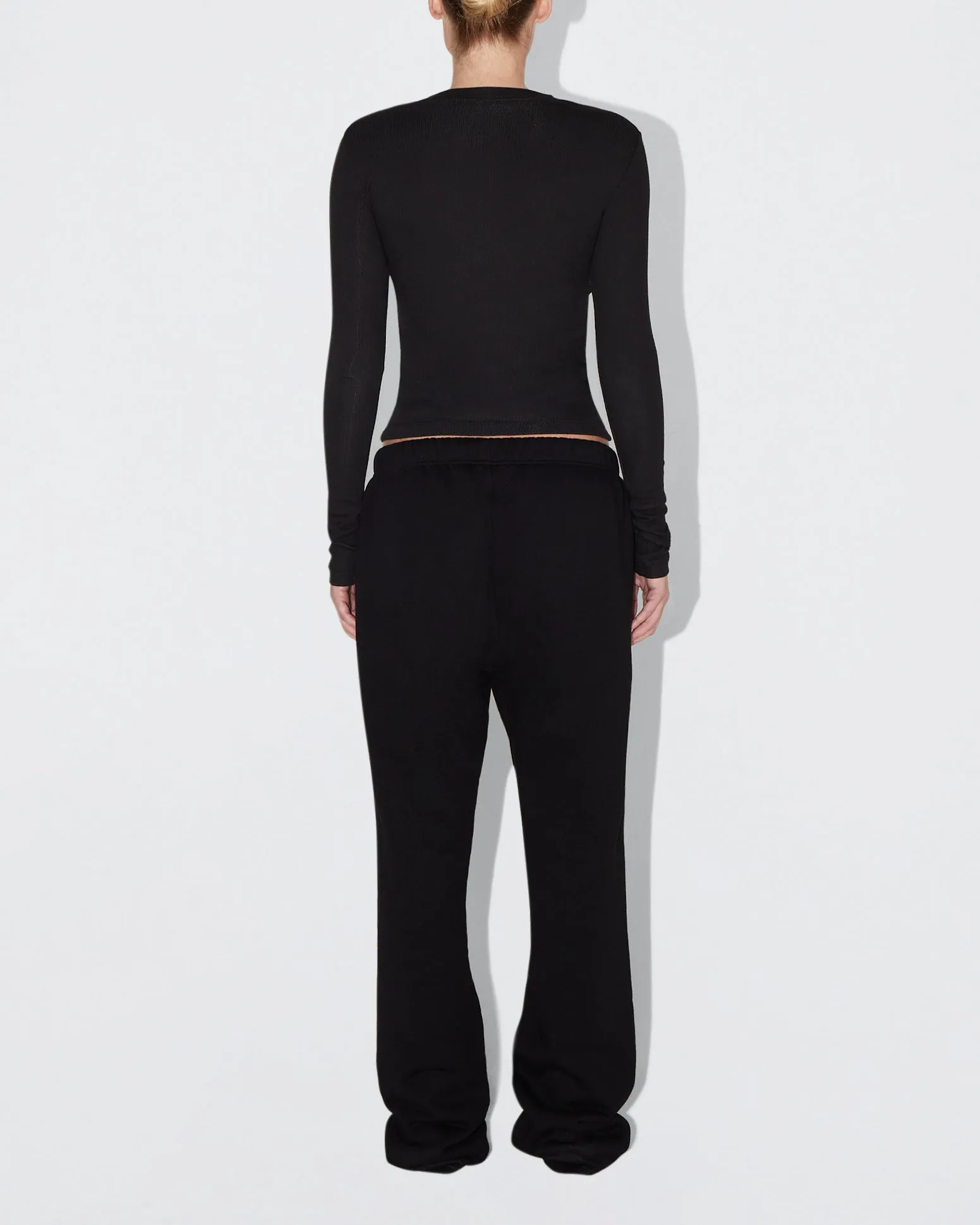 Long Sleeve Ribbed Tee | Black sold by KHY product image thumbnail 4