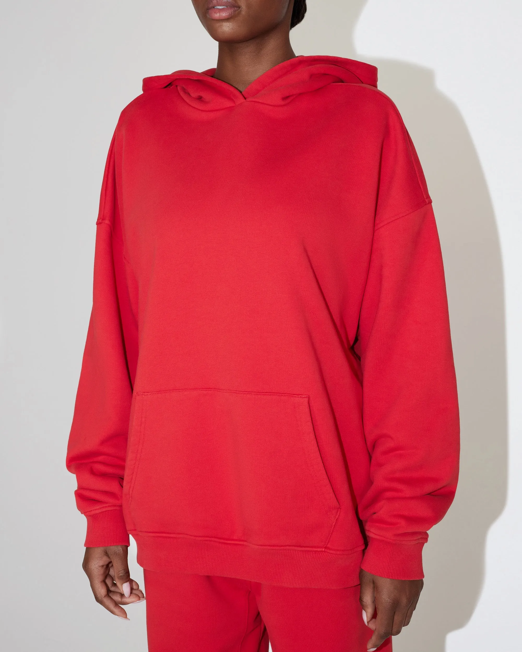 Fleece Oversized Hoodie | Red sold by KHY product image thumbnail 4