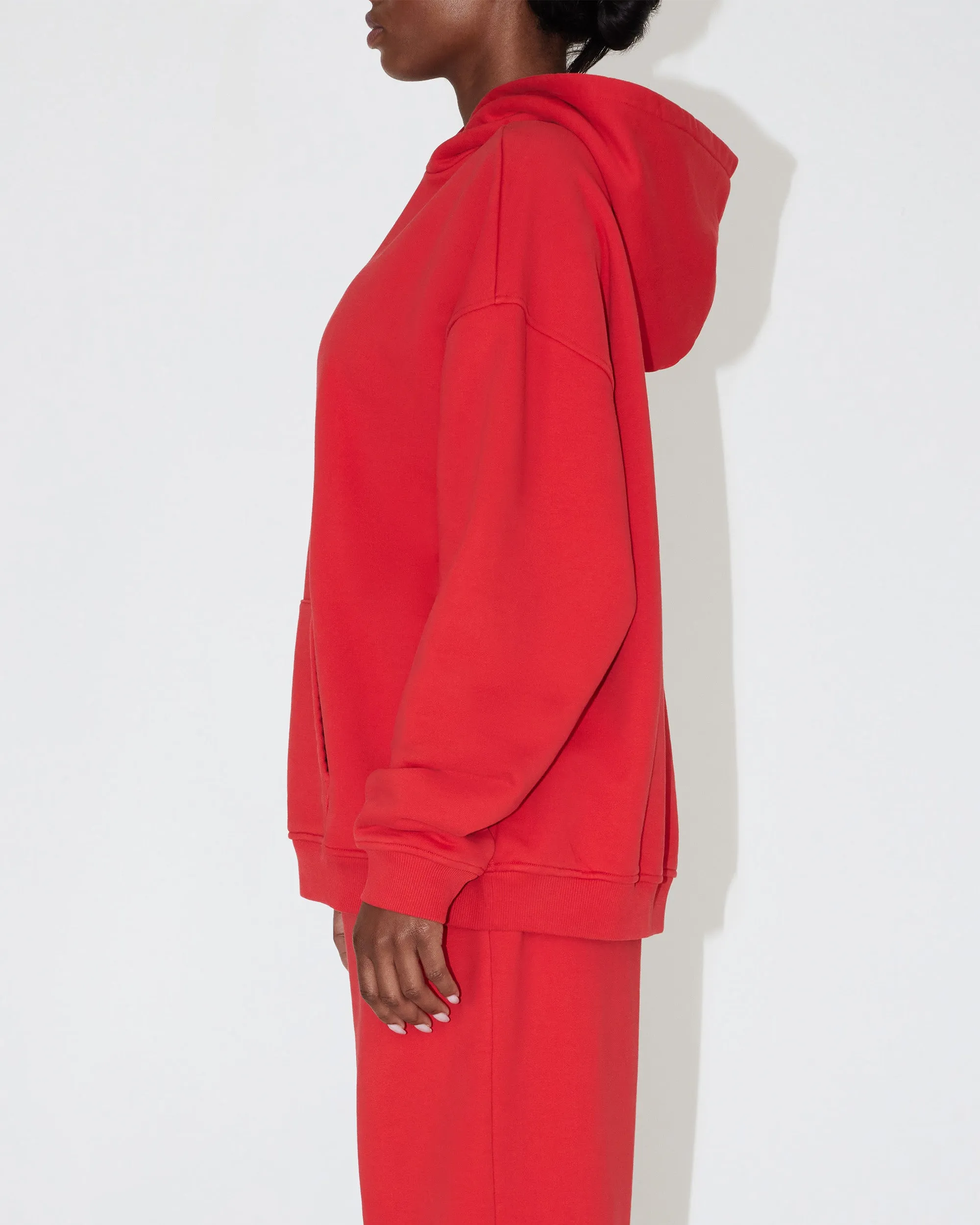 Fleece Oversized Hoodie | Red sold by KHY product image thumbnail 3