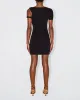 Sueded Stretch Twist Mini Dress | Black sold by KHY
