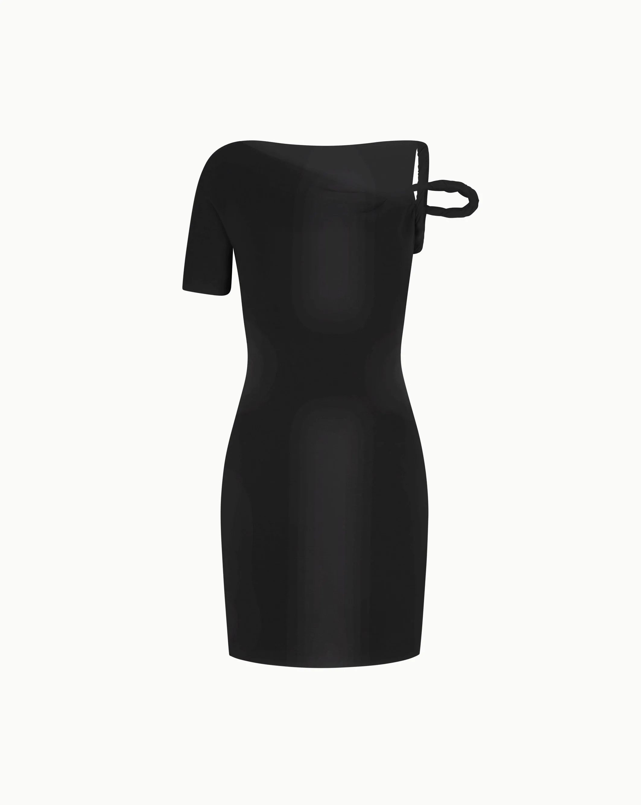 Sueded Stretch Twist Mini Dress | Black sold by KHY