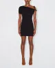 Sueded Stretch Twist Mini Dress | Black sold by KHY