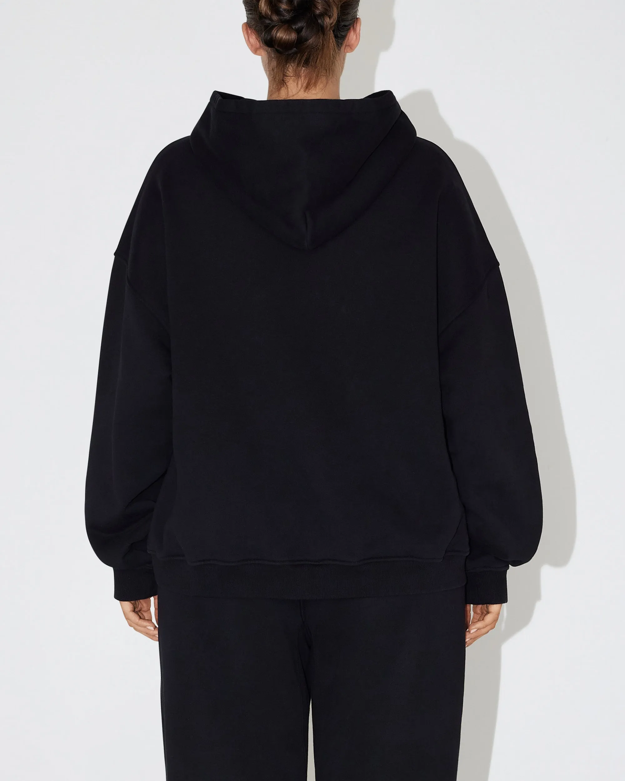 Fleece Oversized Hoodie | Black sold by KHY product image thumbnail 4