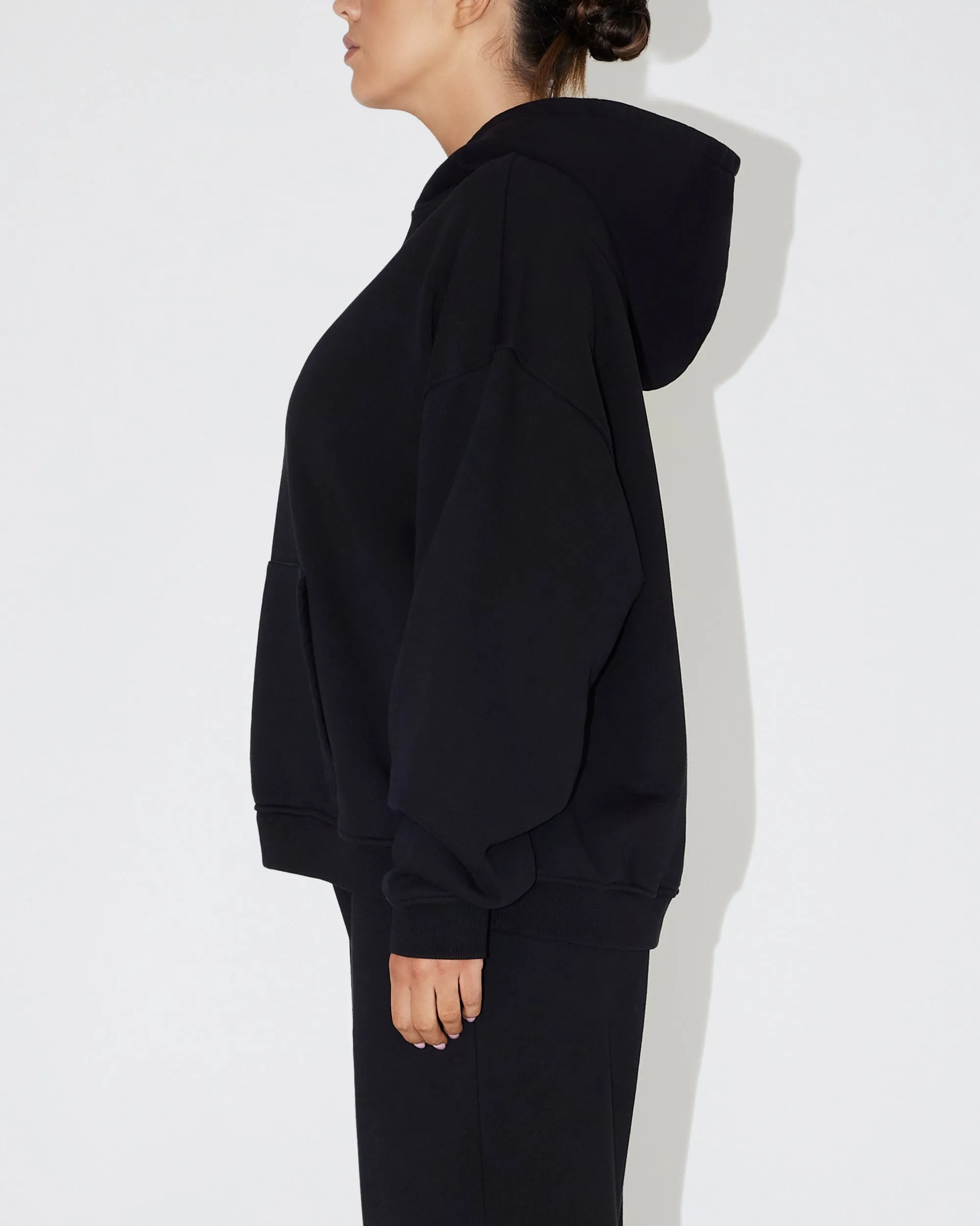 Fleece Oversized Hoodie | Black sold by KHY product image thumbnail 3