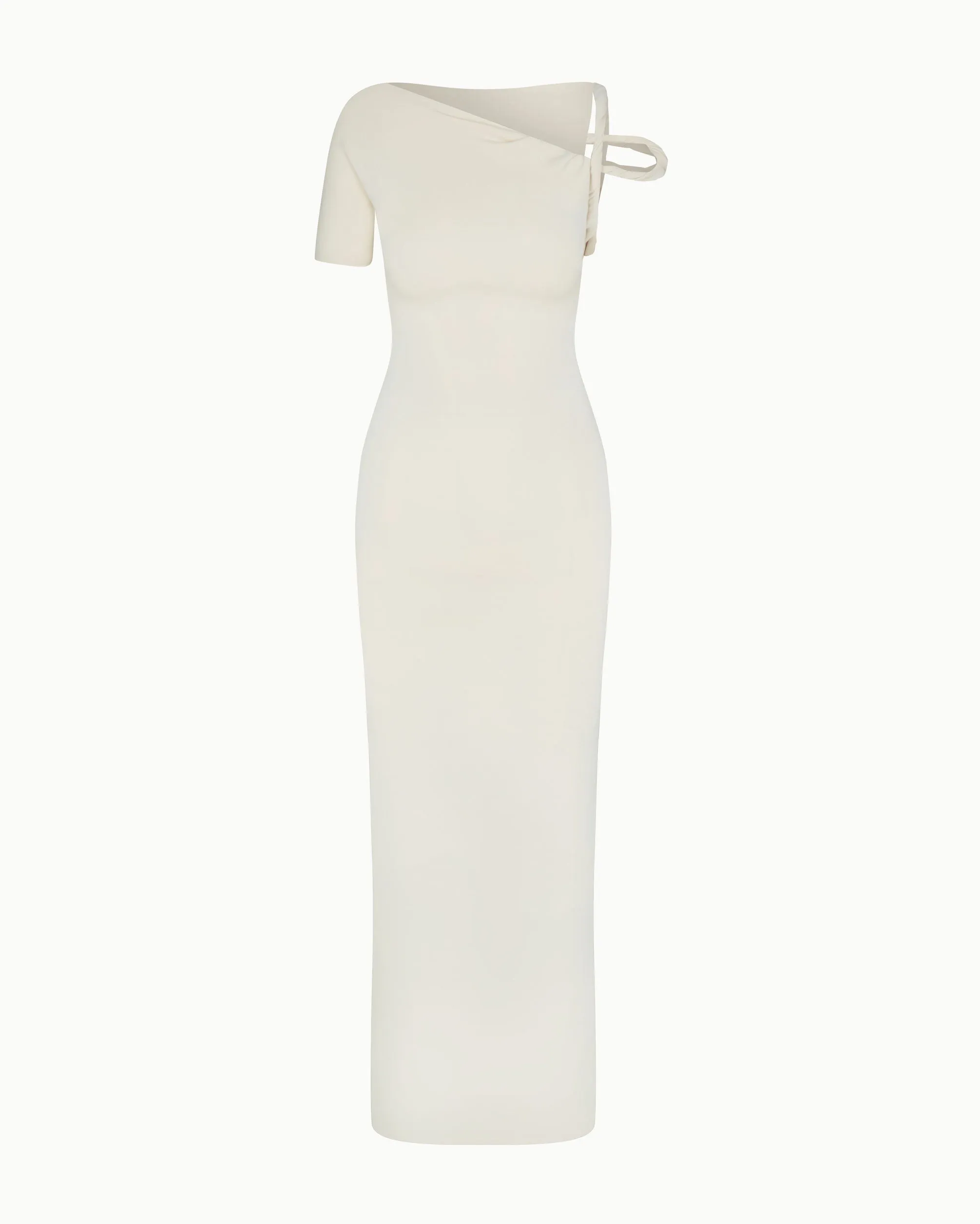 Sueded Stretch Twist Maxi Dress | Stone sold by KHY