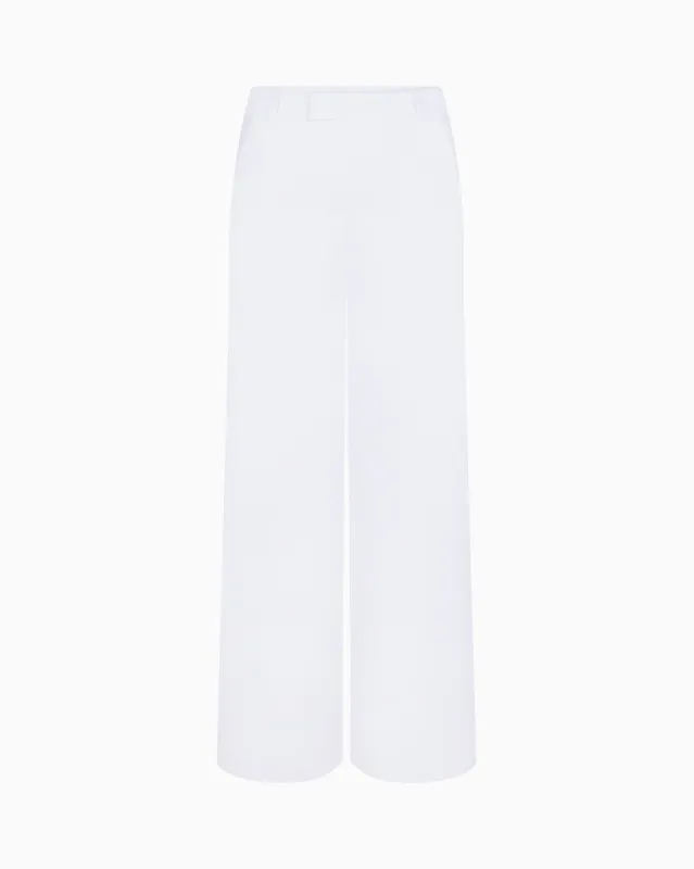 Poplin Low Rise Trouser | White sold by KHY