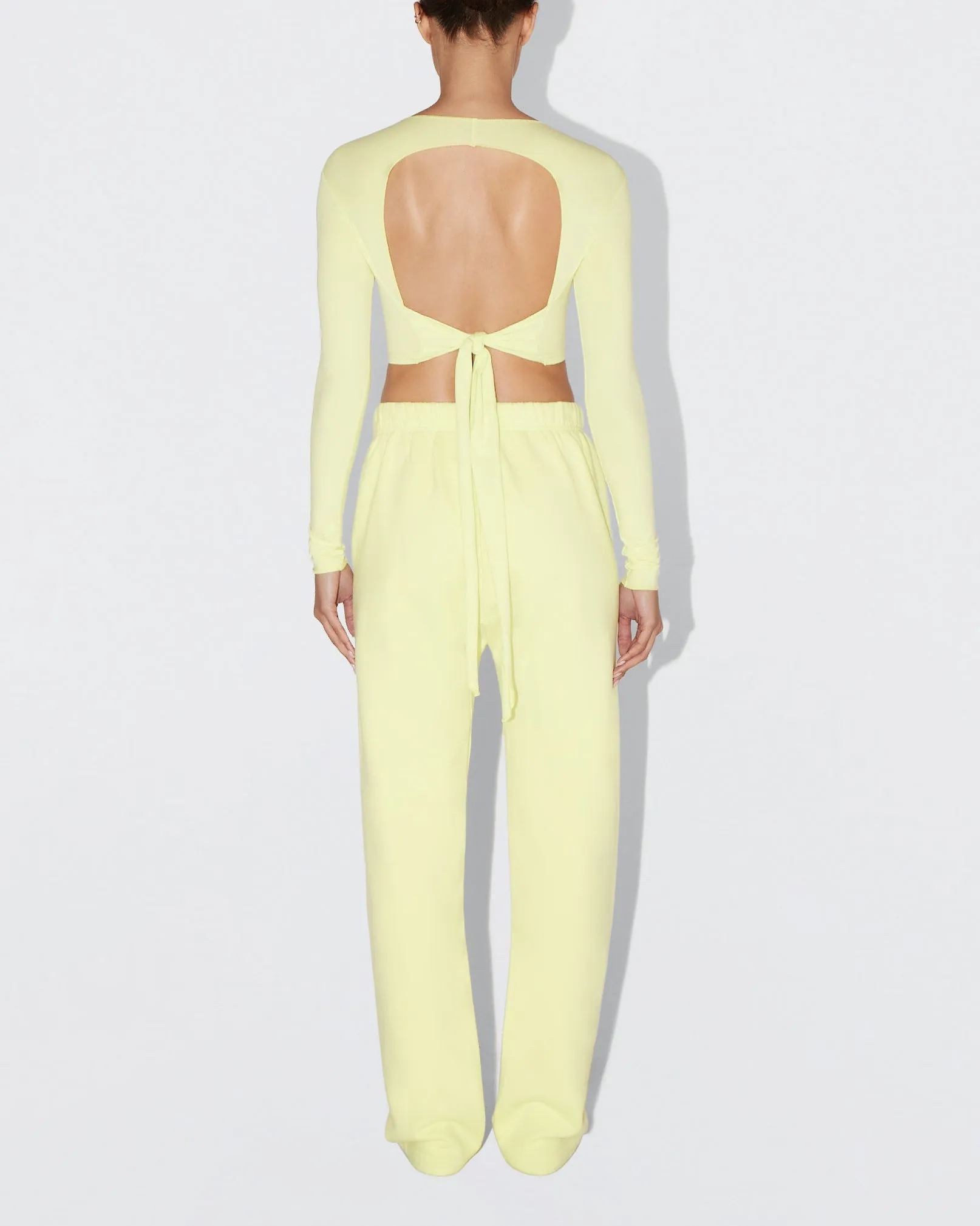 Fleece Straight Leg Pant | Limoncello sold by KHY product image thumbnail 4