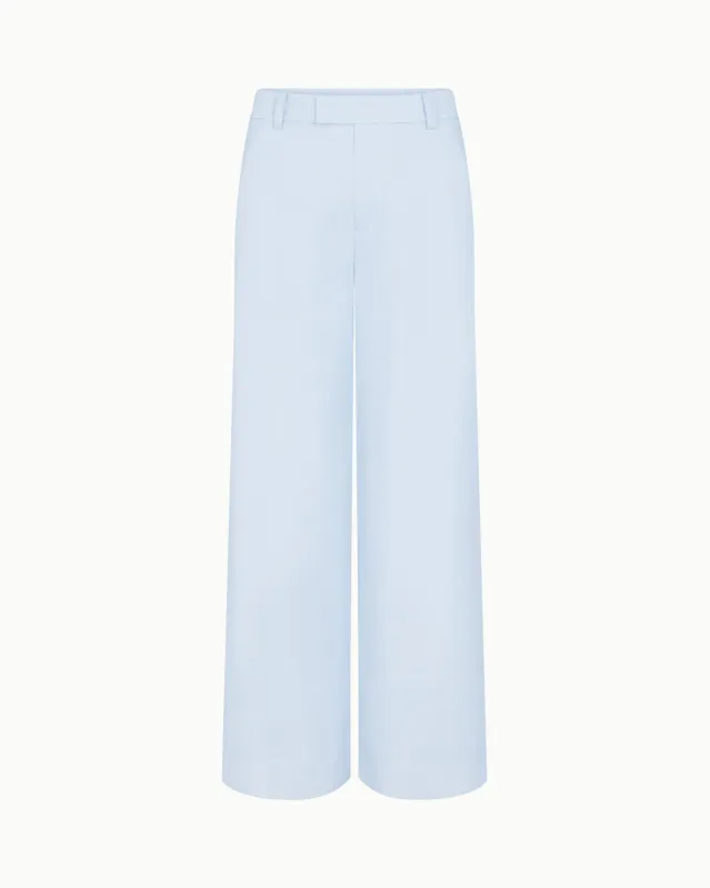 Poplin Low Rise Trouser | Ice Blue sold by KHY