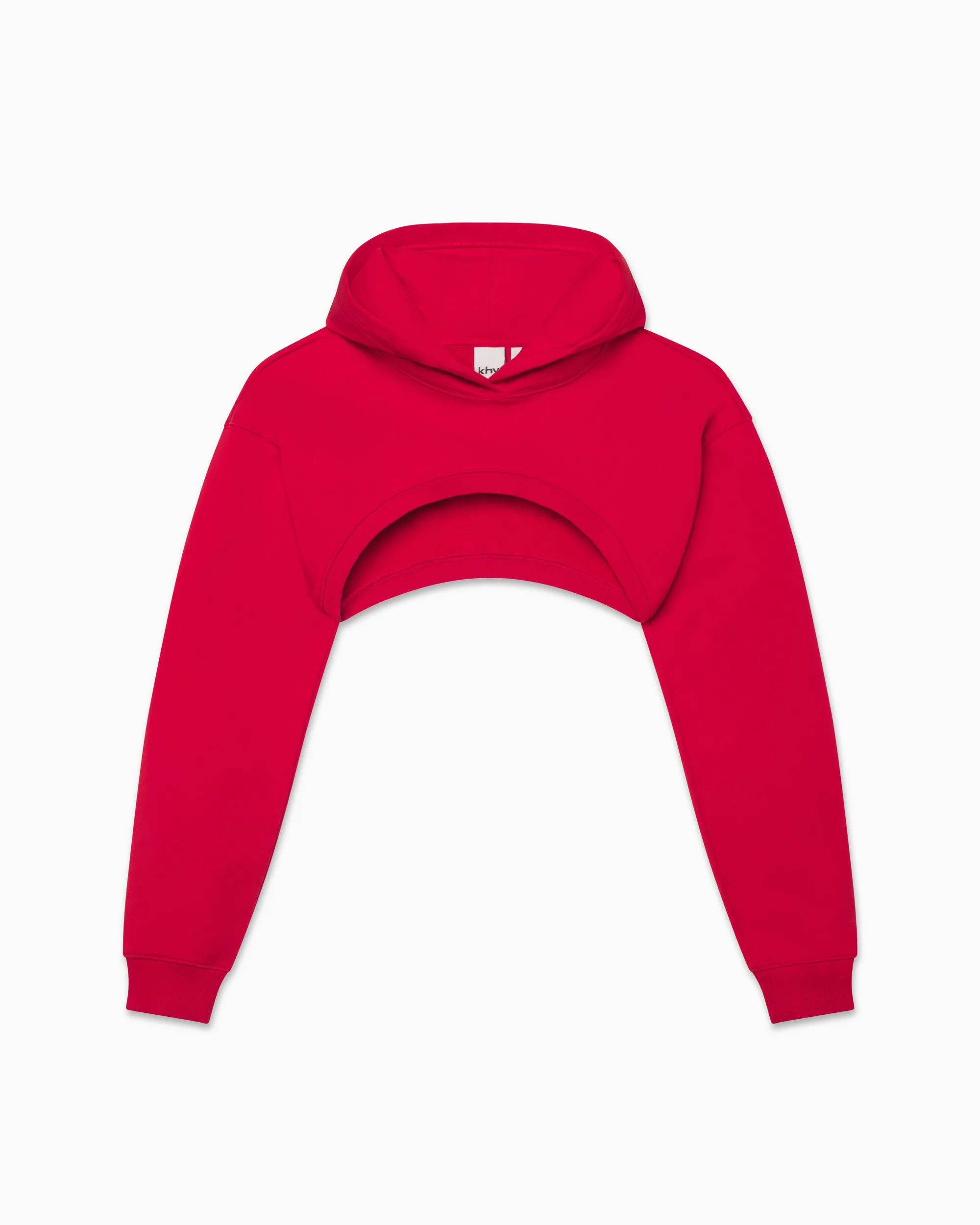 Fleece Super Cropped Hoodie | Red sold by KHY