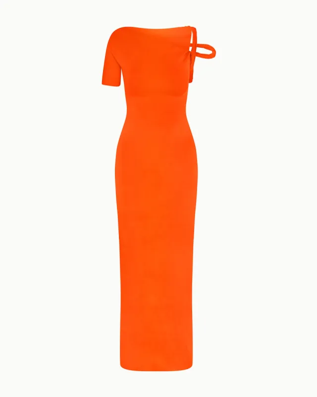 Sueded Stretch Twist Maxi Dress | Papaya sold by KHY
